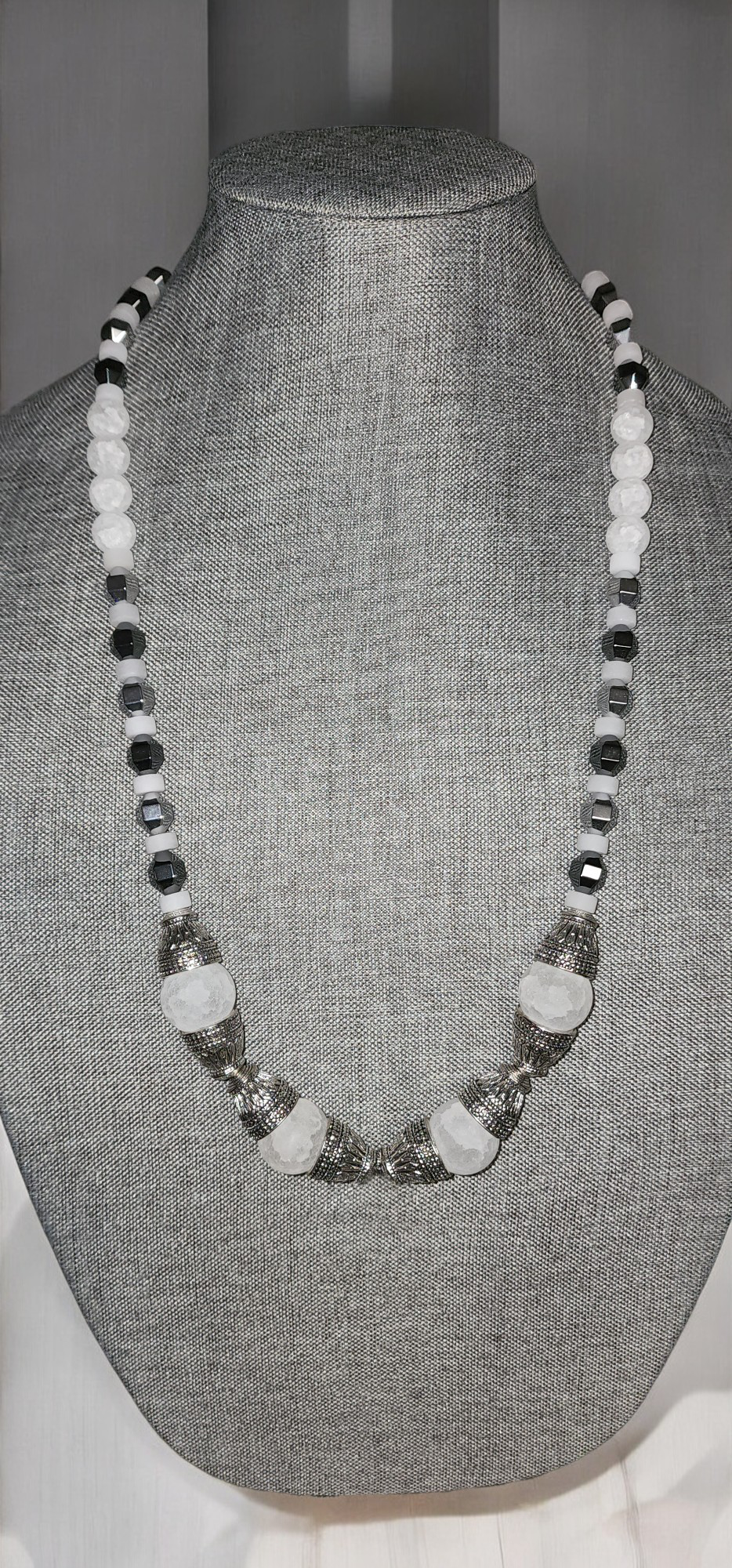 Crystal Crackle Beaded Necklace